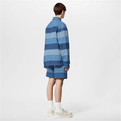 louis vuitton patchwork denim|Striped Patchwork Denim Shorts .